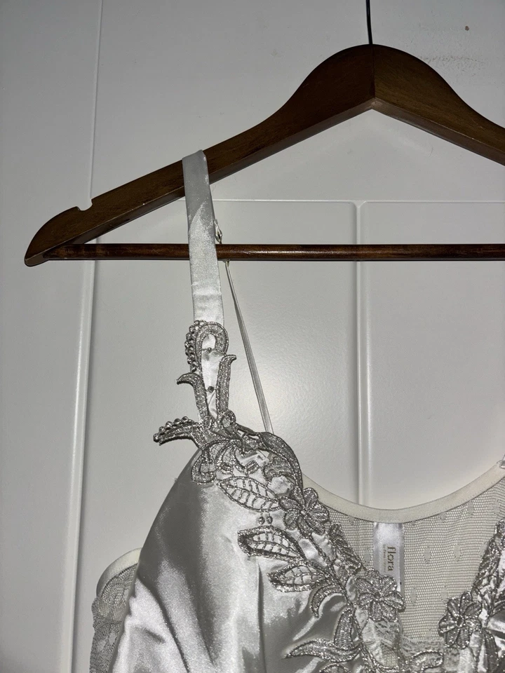 Camisón Flora By Nikrooz‎ By Stella Satinado Ribete Venado Sin Mangas Mujer L NUEVO Romance Foto 3 de 4