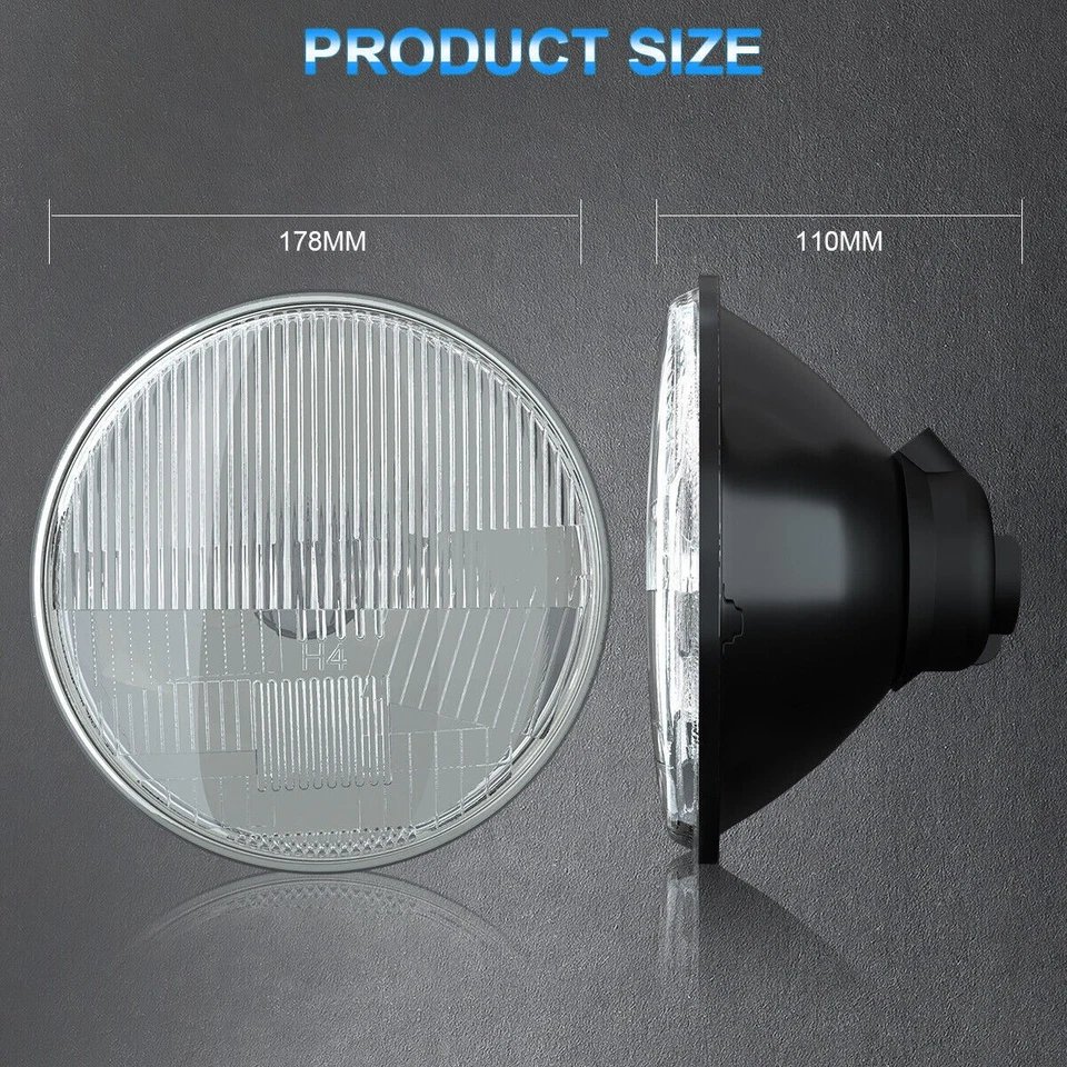 Par de faros LED redondos de 7" Hi/Lo Fit Chevy Truck 1947 1948 1949 1950 1951-57 Foto 2 de 4