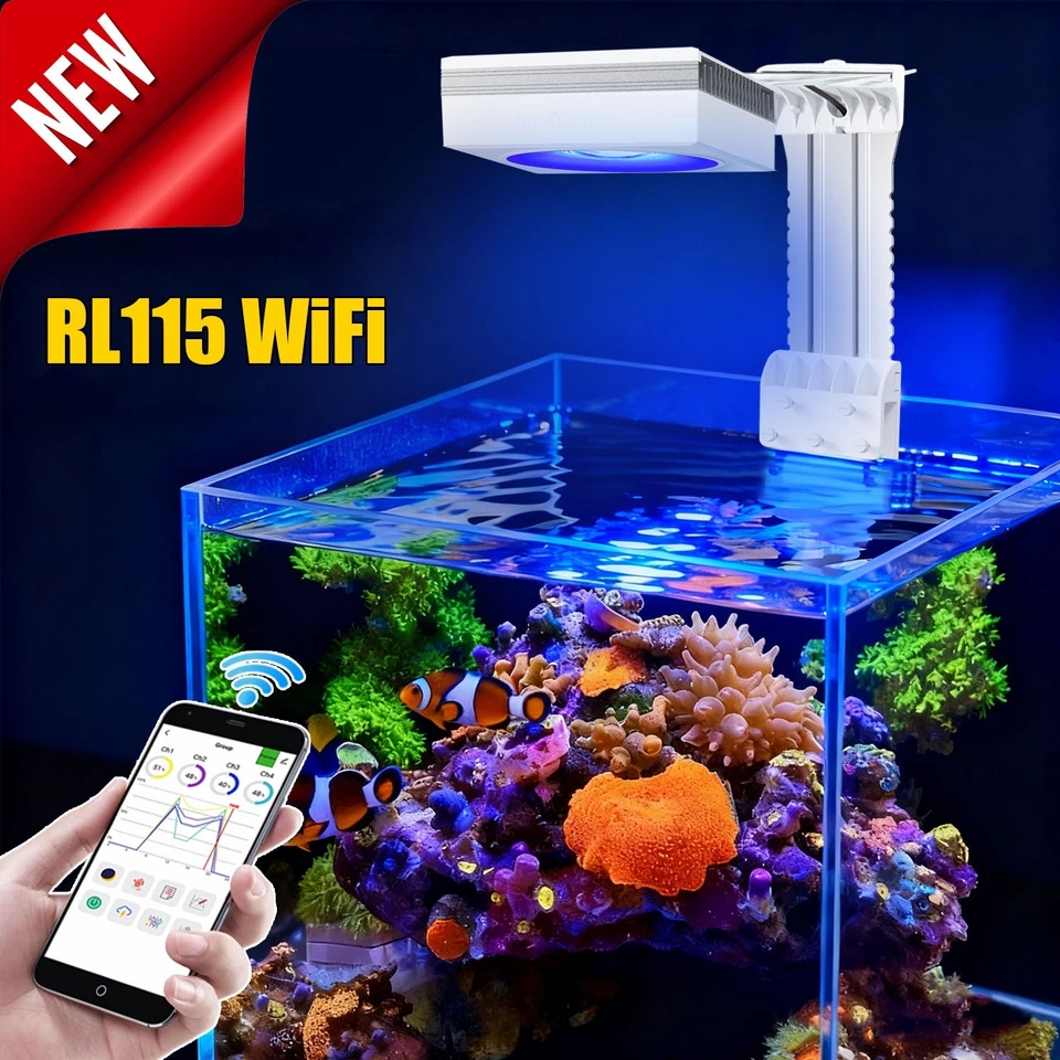 PopBloom RL115 WiFi luz marino reef led acuario coral acuario reef lámpara 60cm - Imagen 2 de 4