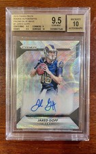 JARED GOFF PRIZM AUTO RC 2016 PANINI PRIZM BLUE WAVE ROOKIE /149 BGS 9.5