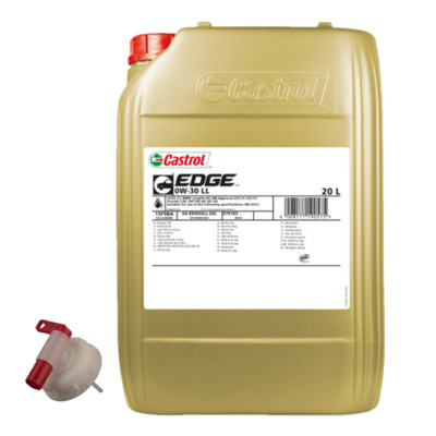 Castrol EDGE 0W-30 LL / 20 Liter Kanister + Auslaufhahn VW 507.00 504.00 BMW LL