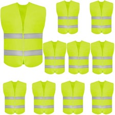 10 Pack High Visibility Safety Vest for Traffic Work, Running, Surveyor and S...