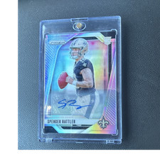 2024 Panini Prizm Spencer Rattler Rookie Autograph Prizm #388 New Orleans Saints