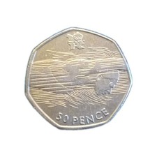 2011 50p Aquatics Olympic Coin – Circulated – Rare Fifty Pence London Games(37)