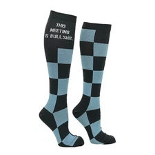 Unisex This Meeting Is Bullshit Funny Office Compression Socks for Women and Men