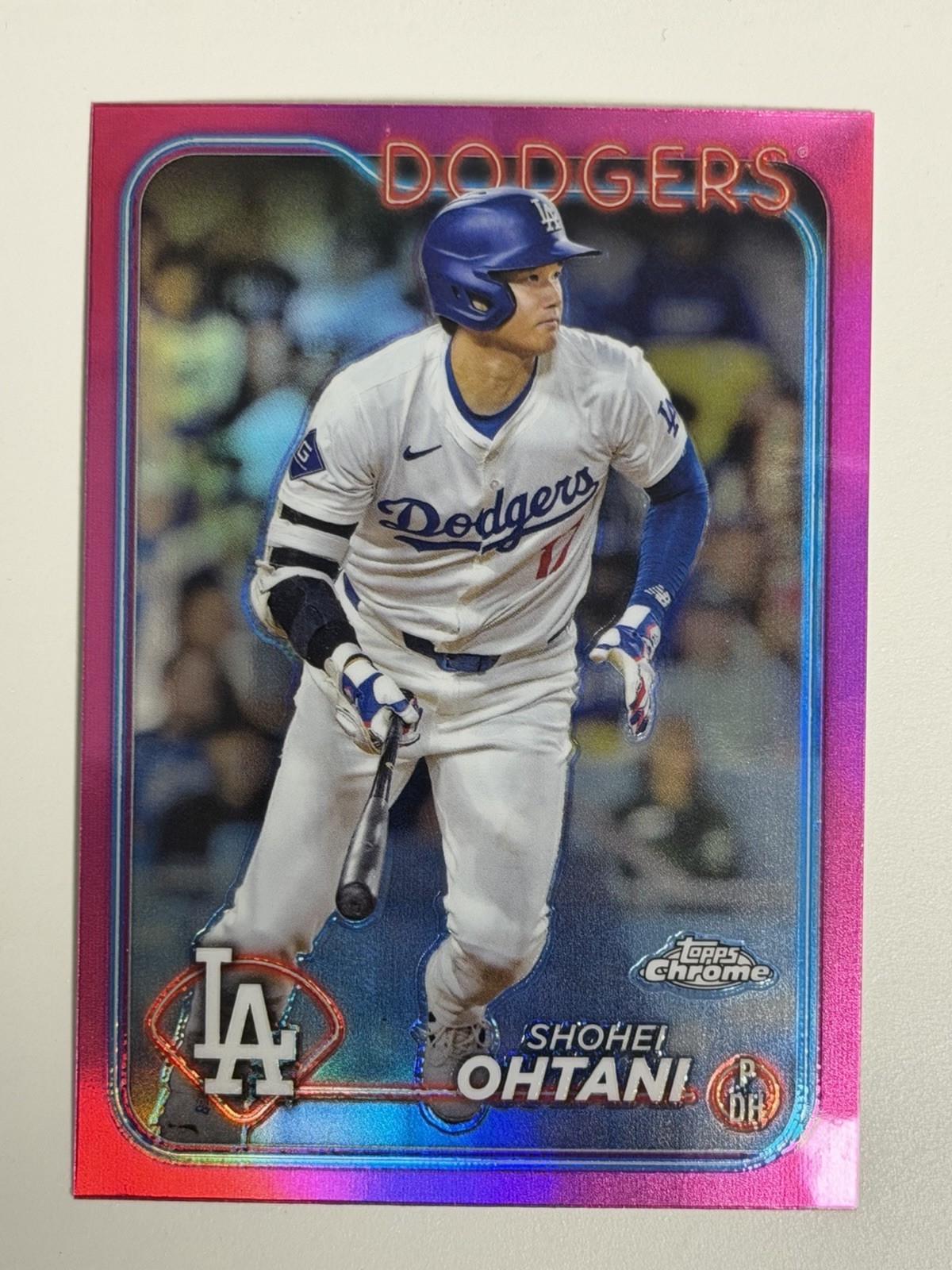 Shohei Ohtani 2024 Topps Chrome Pink Refractors #1 Los Angeles Dodgers