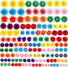 150 Pieces Dog Collar Flowers Pet Collars Chiffon Accessories Multicolor Soft Ch