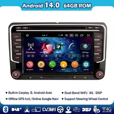 Android 14 Autoradio CarPlay Navi DVD VW Caddy Polo Crafter Amarok T6 Skoda Yeti