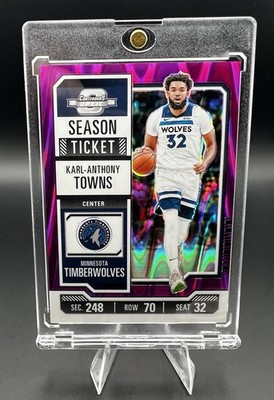2024 Panini Optic - Season Ticket Karl-Anthony Towns #52 Purple Wave FOTL  /18