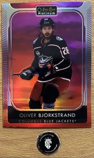 Oliver Bjorkstrand 2021-22 O-Pee-Chee Platinum Sunset Parallel #157 Blue Jackets