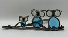 Vintage Stained Glass Sun Catcher Window Lead Owl Blue Decor