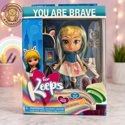 For Keeps Doll Emma Unicorn Filmmaker You Are Brave Cupcake Keepsake New in Box
