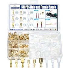 360pcs 2.8mm 4.8mm 6.3mm Male and Female Spade Connectors Kit with Insulating...