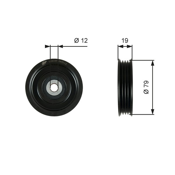 Gates Spannrolle Keilrippenriemen Drivealign™ T39184 FüR Nissan Navara NT400 D40-image
