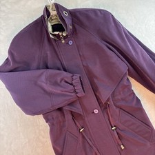 Giacca donna vintage Fleet Street viola oro lamé taglia XS fodera zip tasche