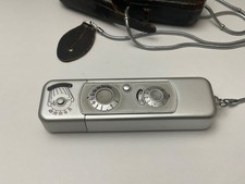 Vintage MINOX B Miniature Spy Camera w/Chain, Authentic Case, Exc.