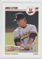 1992 SkyBox Pre-Rookie Phoenix Firebirds Card Supply Greg Litton #386 0f4. rookie card picture