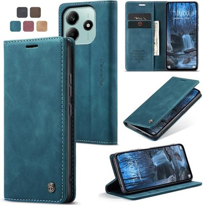 Handyhülle Xiaomi Poco M7 Pro 5G Redmi Note 14 5G Leder Klapphülle Ständer