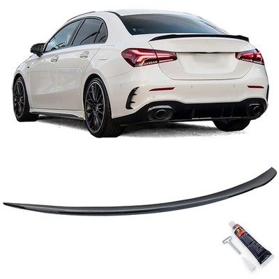 Sport Heckspoiler Lippe Schwarz Glanz passt für Mercedes V177 Limousine ab 2018
