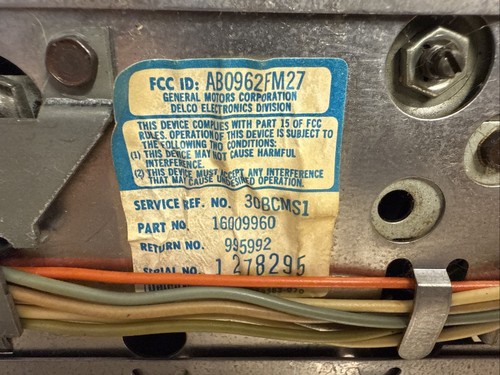 1978 1985 Delco AM FM Stereo Radio Chevrolet Buick Oldsmobile Pontiac 16009960 - Picture 10 of 10