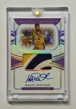 2021-22 Panini National Treasures Magic Johnson Patch Auto 1/1 CLUTCH FACTOR