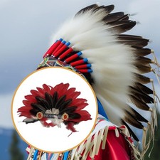 Indian Feather Headdress Novelty Headpiece for Themed Party Carnival Festival