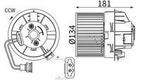 Mahle InnenraumgebläSe AB 428 000S 134Mm 222W 12V FüR Renault Clio 4 Tce Bhnp
