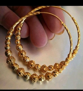 Authentic Gold Plated Asian Traditional Jumki Balli Medium Size 2 inches Daily use product