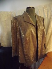 NEW DaViD'S BRiDaL formal DRESS JACKET taupe crinkle PLUS 18W 3/4 SLEEVE NWT