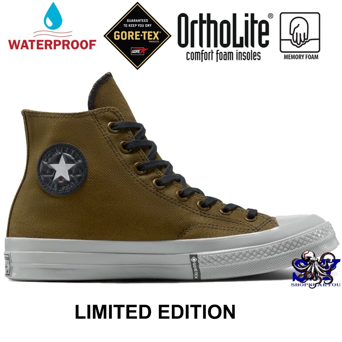 CONVERSE Men's Chuck 70 GORE-TEX Waterproof High Top Shoes
