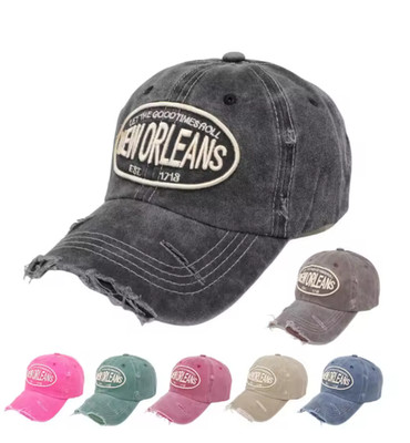 New Orleans Baumwolle Baseball Cap Unisex Outdoor verstellbar Mütze Sonnenschutz