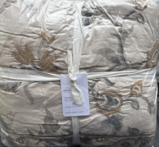 Pottery Barn Tessa Embroidered Quilt - Full/Queen - Blue - New