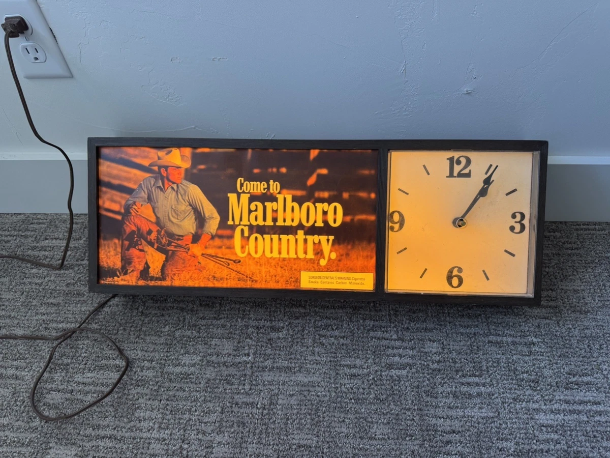 Marlboro Clock In Collectible Tobacco Signs for sale | eBay