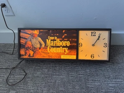 激レア　マルボロ　クロック　ディスプレイ Marlboro Clock In Collectible Tobacco Signs for sale | eBay