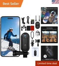 4K Mini Action Camera with Dynamic Stabilization - Perfect for Vlogging & Sports