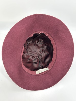 Stella McCartney Fedora Hat Burgundy 100% Wool Size 58 | eBay display picture 1