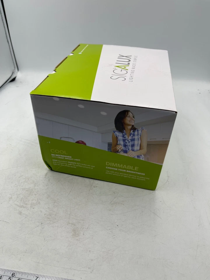 Sigalux LED BR30 650lm 7.5W Daylight Dimmable 6-Pack Light Bulbs Energy Saving - Image 3 of 4