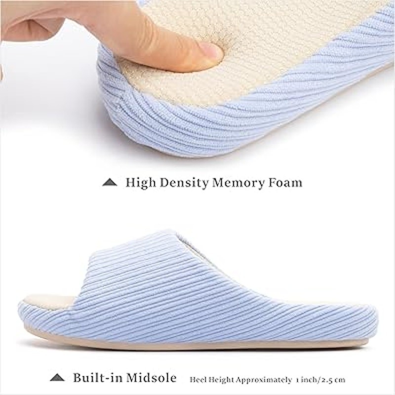 SAOLA Nuove ciabatte Chantomoo donna 9 10 blu chiaro memory foam suola gomma slide on