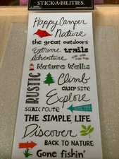 THE PAPER STUDIO STICKABILITIES OUTDOORS HANDWRITTEN WORDS WRITTEN & PRINTED 26P