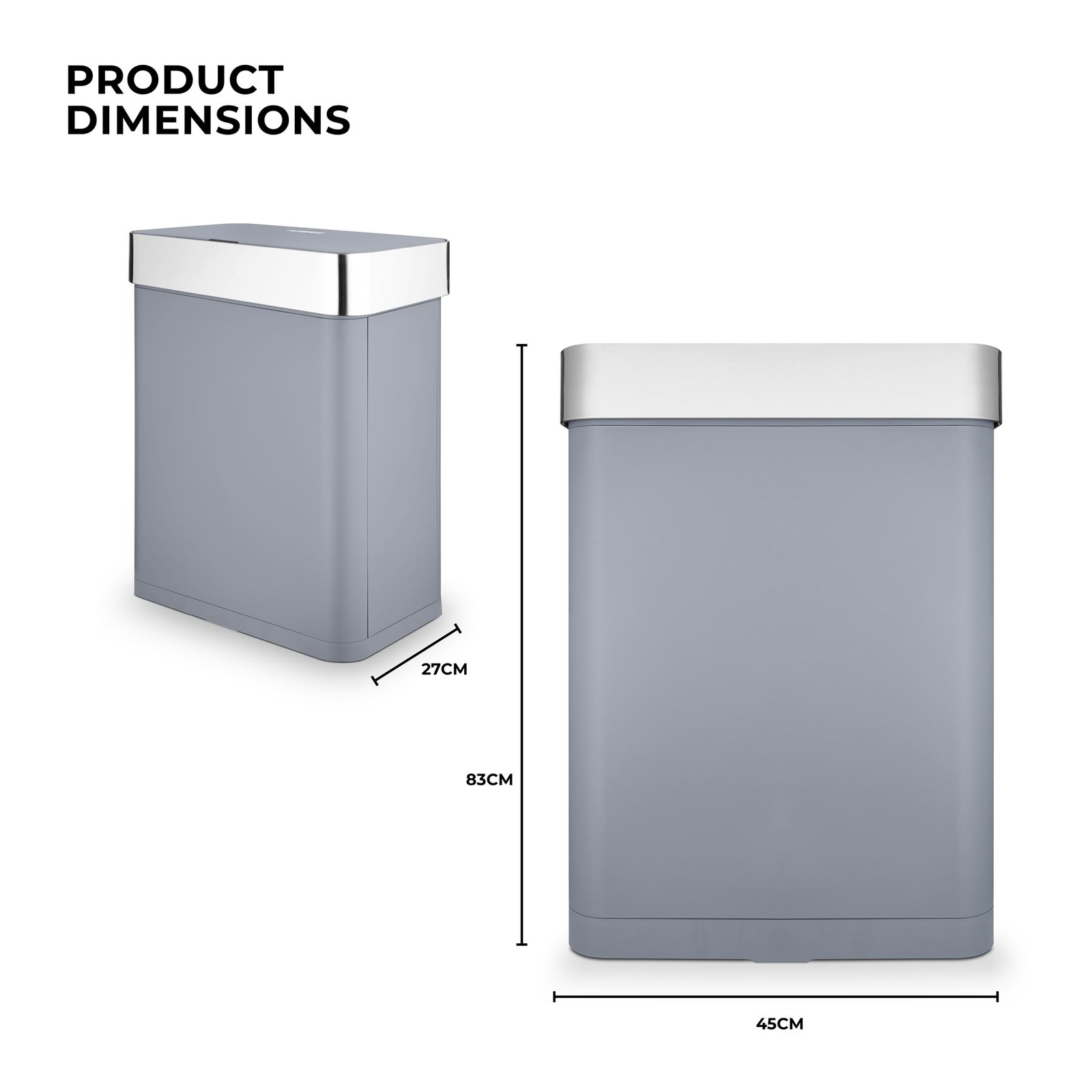 tower-sensor-bin-60-litre-capacity-compact-automatic-close-grey