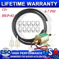 Electric Fuel Pump 12volt Universal Low Pressure 4-7 Psi With Fuel Line Filter