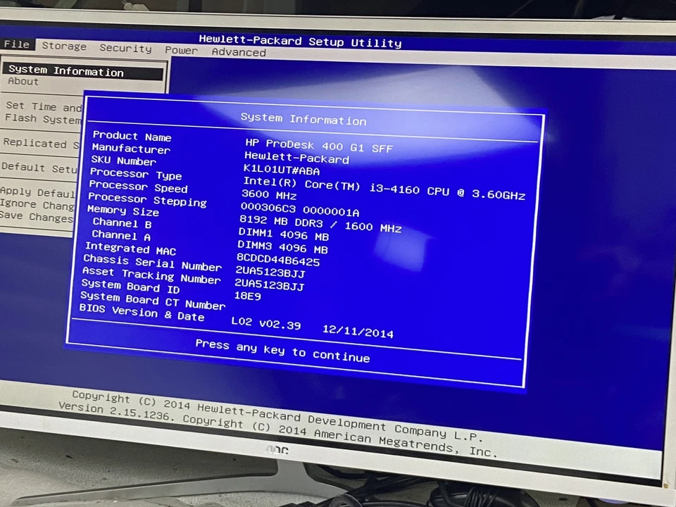 HP ProDesk 400 G1 SFF Core i3-4160 3.6GHz 8GB RAM NO HDD NO OS Good - Image 2 of 4