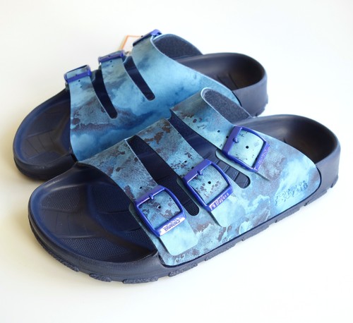 new BIRKIs BIRKENSTOCK Beach Sandal SANSIBAR/Florida Clouds blue US10 EU41 UK7.5 - Picture 10 of 18