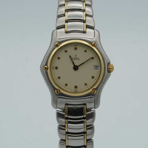 Ebel 1911 Ladies Watch 27mm Steel/750 Gold Cream Diamonds Rarity 188901 E159