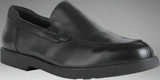 Geox Mens U Spherica EC11C Black Leather Loafers Breathable Free Ship