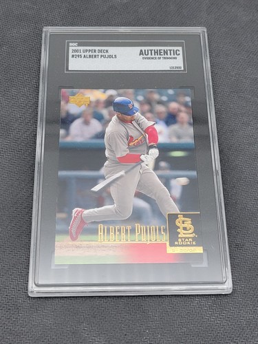 2001 Upper Deck Albert Pujols SGC Auténtico #295 Novato Cardenales de San Luis - Imagen 1 de 2