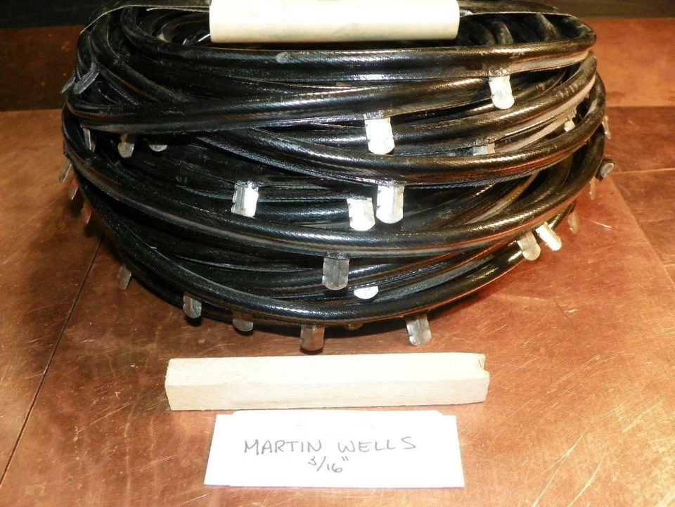 ¡¡¡¡NOS!!!! Martin Wells 3/16" Vinilo Negro Guardabarros Welting 75 Pies Rollo con Herramienta de Instalación Foto 2 de 3