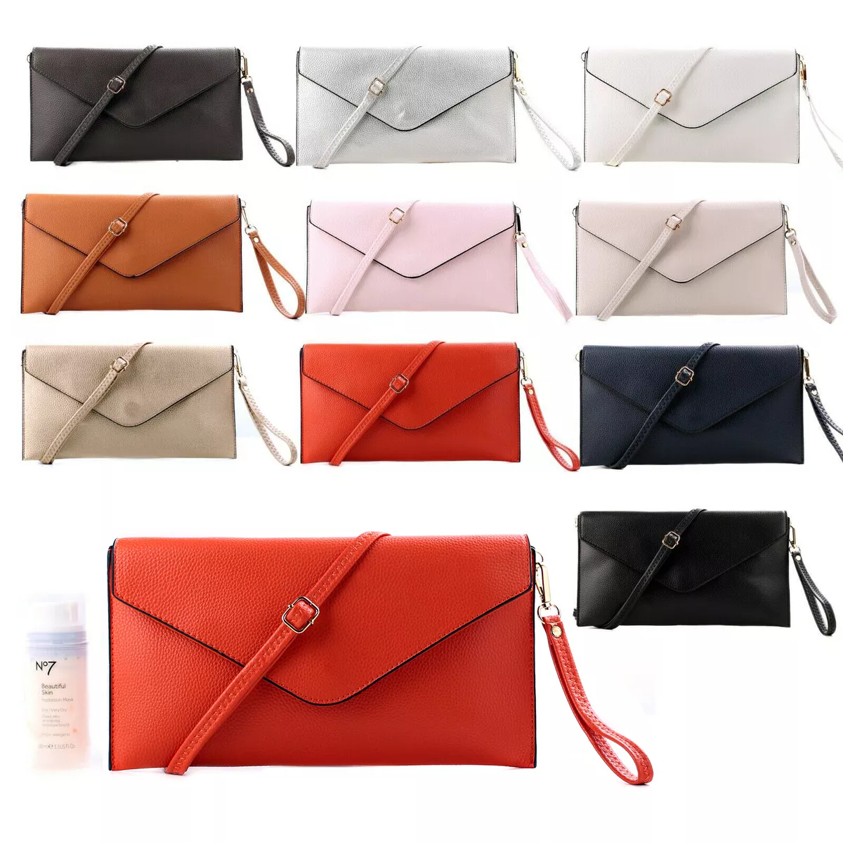 Oversized shop envelope clutch
