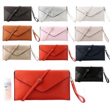 Womens Large Envelope Clutch Evening Bag Oversize Wedding Prom with Long Strap