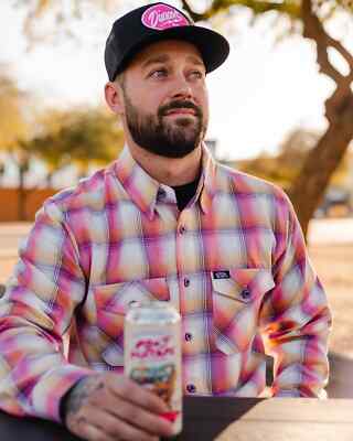 ΠΚΑ マルーン XL シャツ Dixxon Flannel x Xul Beer Co Men's XL Plaid PB&J Mixtape Collab